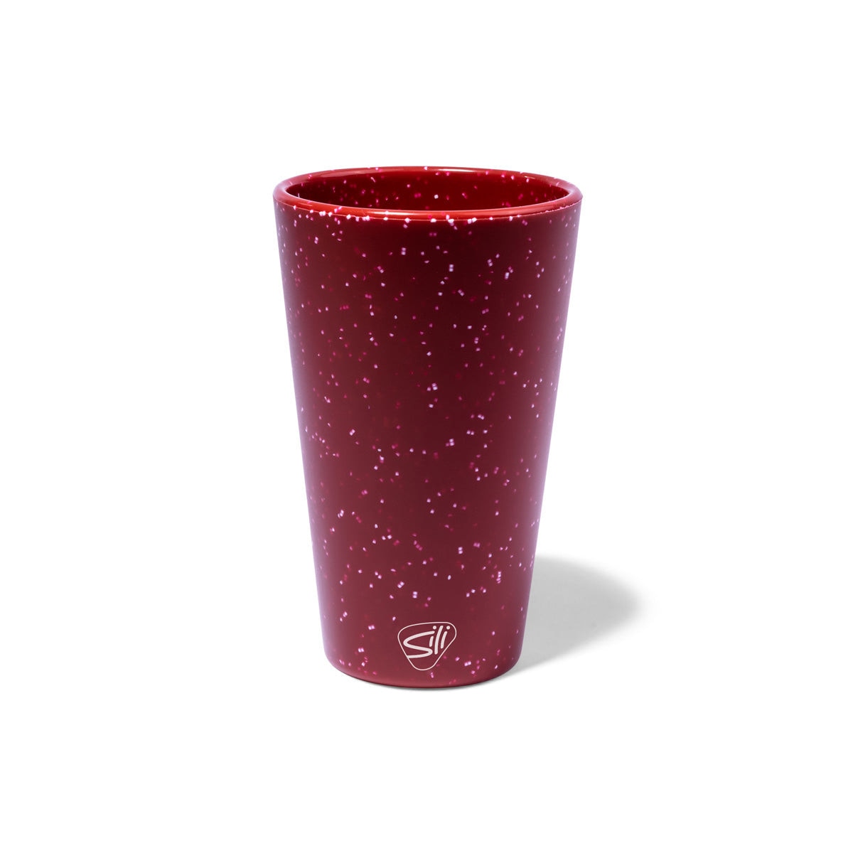 Pint Glass Speckled Red